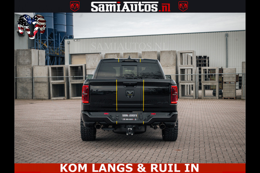 Dodge Ram LIMITED NIGHT H.O 540HP 706Nm | Massage + Full Option | De Meest Luxe en Volle Pick-Up in zijn Klasse | Comfortabele Dubbele Cabine met Royale 5 Zitplaatsen | BPM vrij | Nu Leverbaar uit Voorraad | Voorraad Nr 2370 - 5411