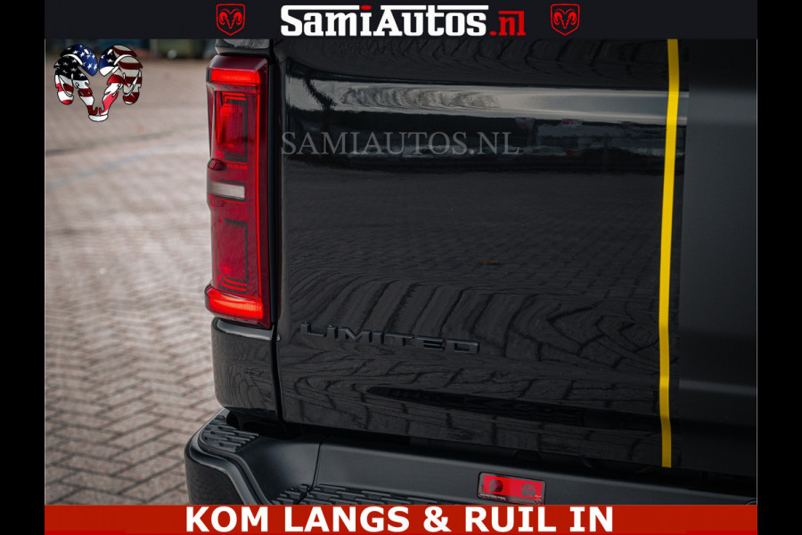 Dodge Ram LIMITED NIGHT H.O 540HP 706Nm | Massage + Full Option | De Meest Luxe en Volle Pick-Up in zijn Klasse | Comfortabele Dubbele Cabine met Royale 5 Zitplaatsen | BPM vrij | Nu Leverbaar uit Voorraad | Voorraad Nr 2370 - 5411