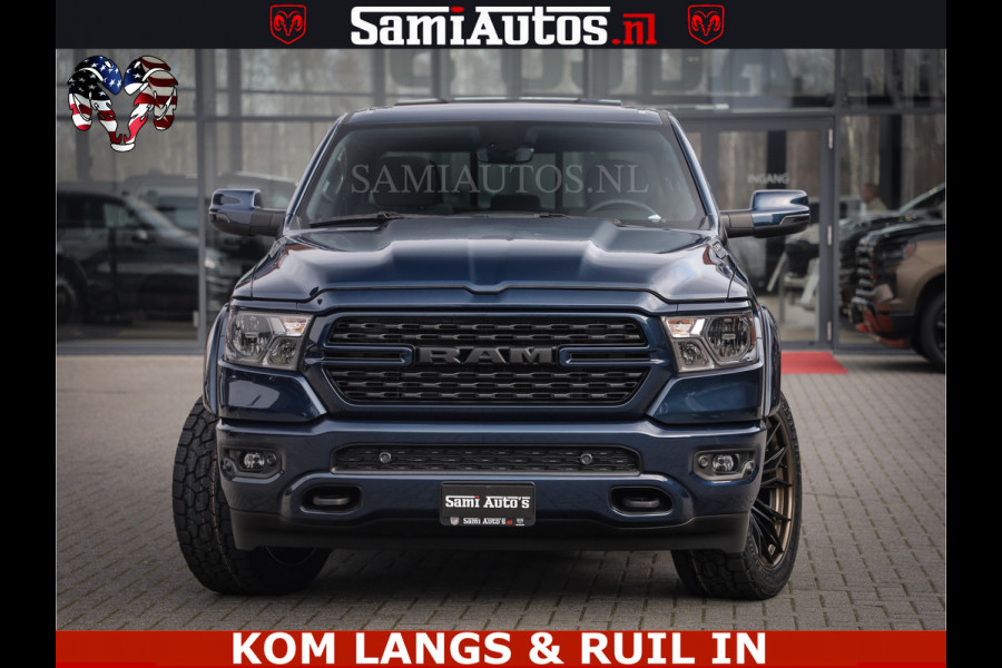 Dodge Ram SPORT | 5.7 V8 4x4 HEMI | PANORAMA DAK | GROOTSCHEM 12 INCH | LPG | Patriot Blue CREW CAB | DUBBELE CABINE | 5 PERSOONS | DC | VOORRAAD NR 2560 - 3327