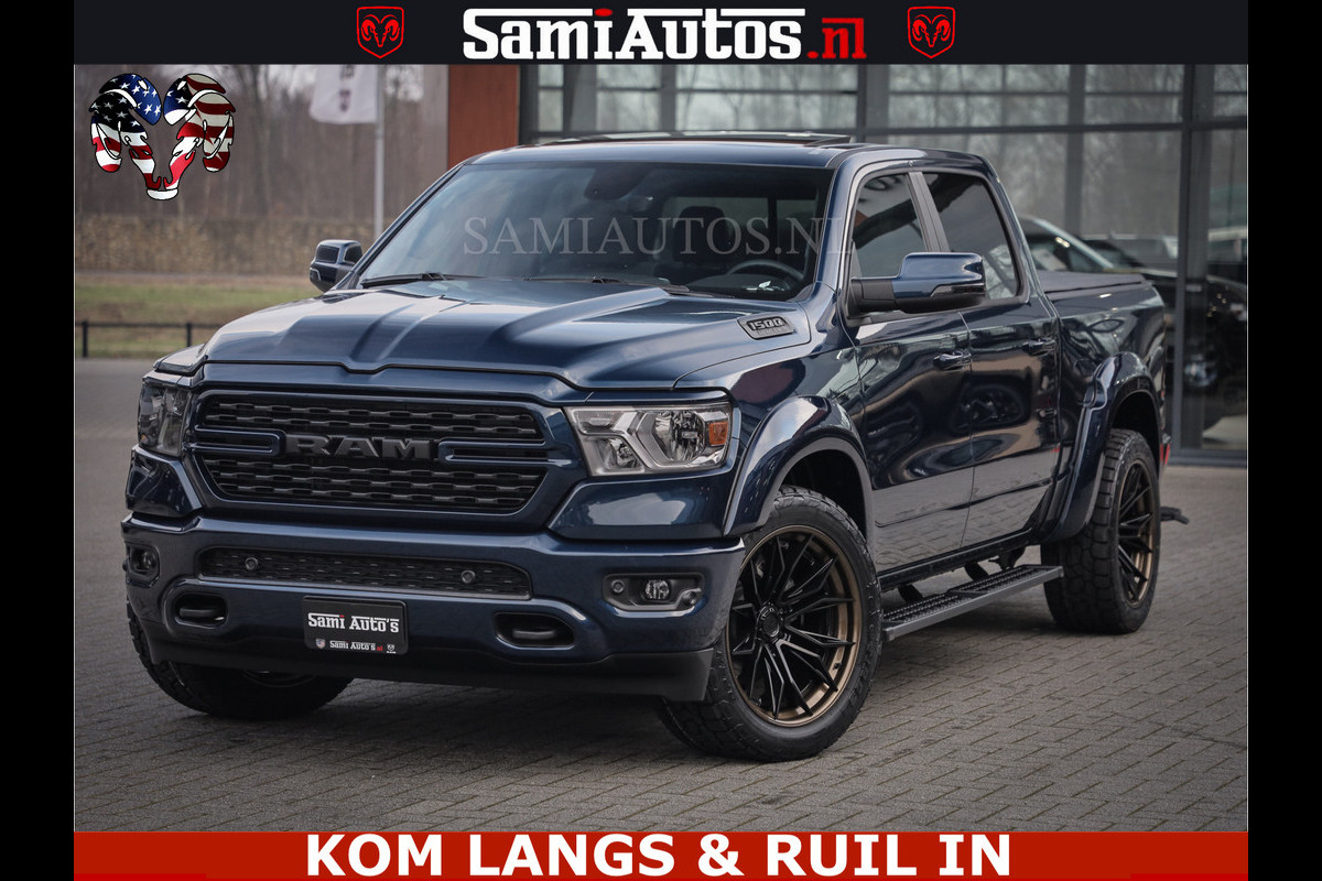Dodge Ram SPORT | 5.7 V8 4x4 HEMI | PANORAMA DAK | GROOTSCHEM 12 INCH | LPG | Patriot Blue CREW CAB | DUBBELE CABINE | 5 PERSOONS | DC | VOORRAAD NR 2560 - 3327