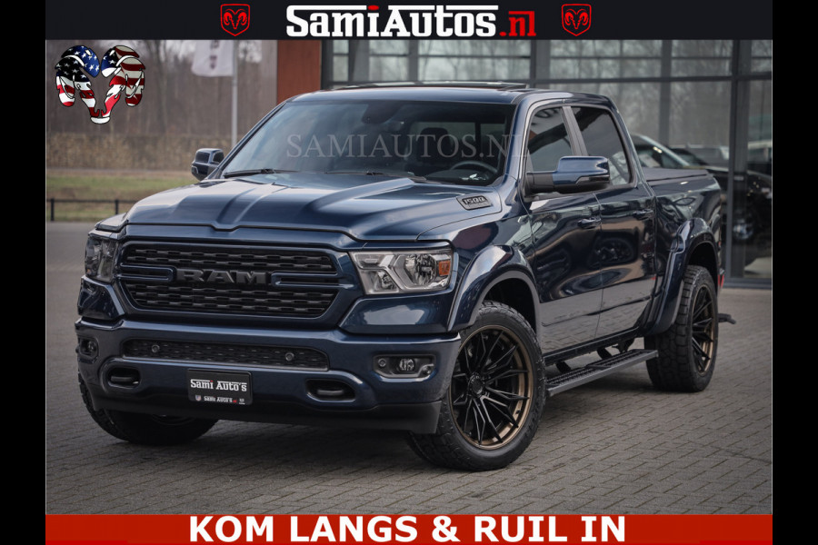 Dodge Ram SPORT | 5.7 V8 4x4 HEMI | PANORAMA DAK | GROOTSCHEM 12 INCH | LPG | Patriot Blue CREW CAB | DUBBELE CABINE | 5 PERSOONS | DC | VOORRAAD NR 2560 - 3327