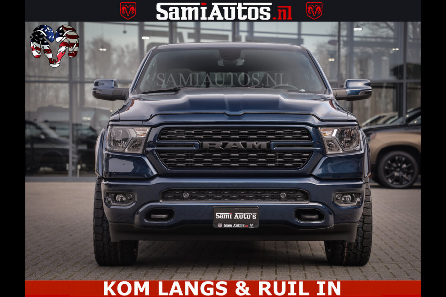 Dodge Ram SPORT | 5.7 V8 4x4 HEMI | PANORAMA DAK | GROOTSCHEM 12 INCH | LPG | Patriot Blue CREW CAB | DUBBELE CABINE | 5 PERSOONS | DC | VOORRAAD NR 2560 - 3327