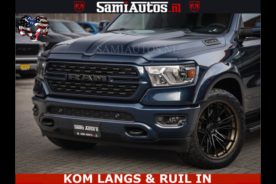 Dodge Ram SPORT | 5.7 V8 4x4 HEMI | PANORAMA DAK | GROOTSCHEM 12 INCH | LPG | Patriot Blue CREW CAB | DUBBELE CABINE | 5 PERSOONS | DC | VOORRAAD NR 2560 - 3327