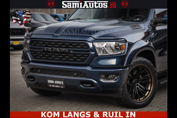 Dodge Ram SPORT | 5.7 V8 4x4 HEMI | PANORAMA DAK | GROOTSCHEM 12 INCH | LPG | Patriot Blue CREW CAB | DUBBELE CABINE | 5 PERSOONS | DC | VOORRAAD NR 2560 - 3327