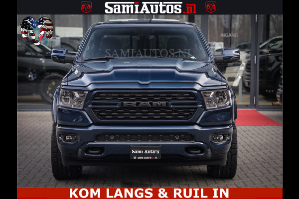 Dodge Ram SPORT | 5.7 V8 4x4 HEMI | PANORAMA DAK | GROOTSCHEM 12 INCH | LPG | Patriot Blue CREW CAB | DUBBELE CABINE | 5 PERSOONS | DC | VOORRAAD NR 2560 - 3327