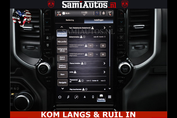 Dodge Ram SPORT | 5.7 V8 4x4 HEMI | PANORAMA DAK | GROOTSCHEM 12 INCH | LPG | Patriot Blue CREW CAB | DUBBELE CABINE | 5 PERSOONS | DC | VOORRAAD NR 2560 - 3327