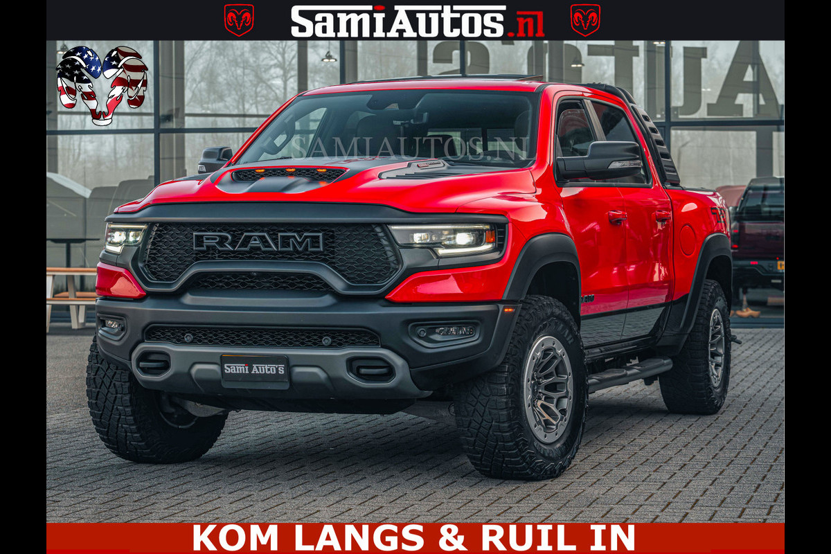 Dodge Ram TRX HELLCAT | 6.2 V8 702PK | FLAME RED | BOM VOL | CARBON | RAMBAR | HUD | LPG | BEAD-LOCK WHEELS | CREW CAB 5 PERSOONS | BEDRIJFS AUTO DUBBELE CABINE DC |