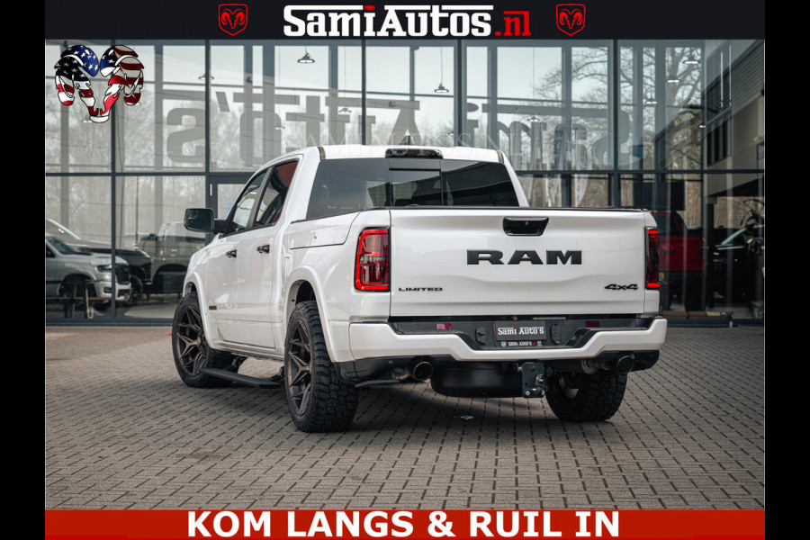 Dodge Ram SPORT LIMITED H.O 540PK 706Nm | Massage + Full Option | De Meest Luxe en Volle Pick-Up in zijn Klasse | Comfortabele Dubbele Cabine met Royale 5 Zitplaatsen | BPM vrij | Nu Leverbaar uit Voorraad | Voorraad Nr 2336 - 7700