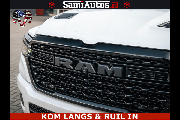 Dodge Ram SPORT LIMITED H.O 540PK 706Nm | Massage + Full Option | De Meest Luxe en Volle Pick-Up in zijn Klasse | Comfortabele Dubbele Cabine met Royale 5 Zitplaatsen | BPM vrij | Nu Leverbaar uit Voorraad | Voorraad Nr 2336 - 7700