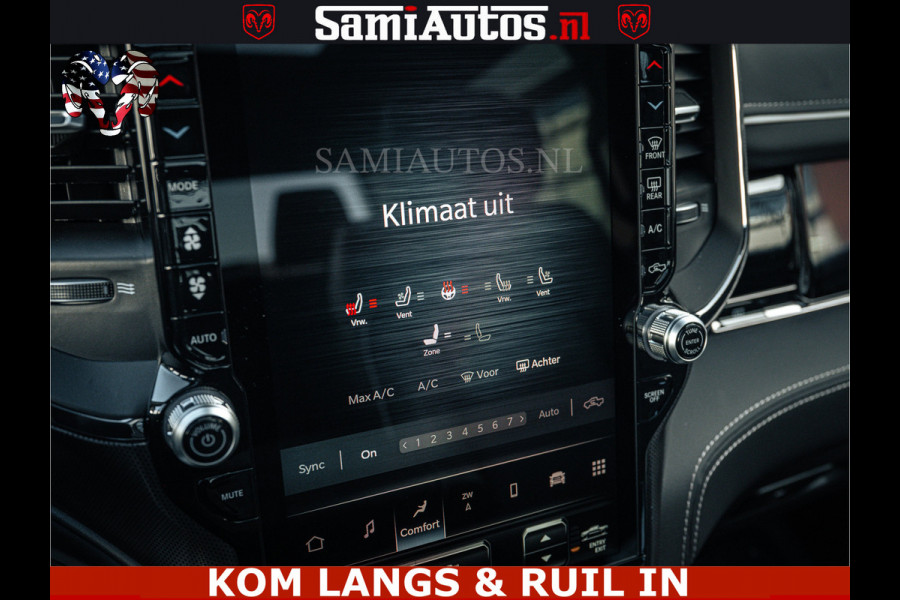 Dodge Ram SPORT LIMITED H.O 540PK 706Nm | Massage + Full Option | De Meest Luxe en Volle Pick-Up in zijn Klasse | Comfortabele Dubbele Cabine met Royale 5 Zitplaatsen | BPM vrij | Nu Leverbaar uit Voorraad | Voorraad Nr 2336 - 7700
