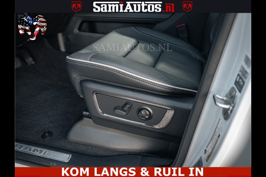 Dodge Ram SPORT LIMITED H.O 540PK 706Nm | Massage + Full Option | De Meest Luxe en Volle Pick-Up in zijn Klasse | Comfortabele Dubbele Cabine met Royale 5 Zitplaatsen | BPM vrij | Nu Leverbaar uit Voorraad | Voorraad Nr 2336 - 7700