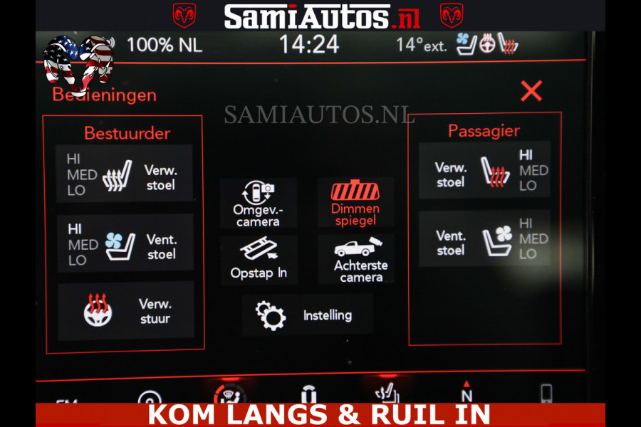 Dodge Ram MEGA VOL 5.7 V8 HEMI 402 PK | LUCHTVERING | ADAPTIVE CRUISE | PANODAK | 360 CAMERA | OPEN UITLAAT KLEP | CREW CAB | DUBBELE CABINE | 5 PERSOONS | DC |