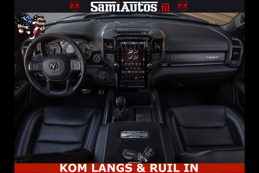 Dodge Ram TRX HELLCAT | 6.2 V8 712PK SUPERCHARGER | FULLY LOADED | CARBON | BLACK ON BLACK | CREW CAB | DUBBELE CABINE | 5 PERSOONS |