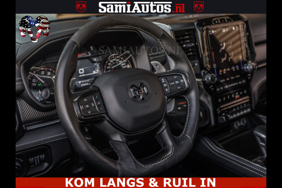 Dodge Ram TRX HELLCAT | 6.2 V8 712PK SUPERCHARGER | FULLY LOADED | CARBON | BLACK ON BLACK | CREW CAB | DUBBELE CABINE | 5 PERSOONS |