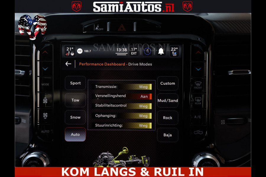 Dodge Ram TRX HELLCAT | 6.2 V8 712PK SUPERCHARGER | FULLY LOADED | CARBON | BLACK ON BLACK | CREW CAB | DUBBELE CABINE | 5 PERSOONS |