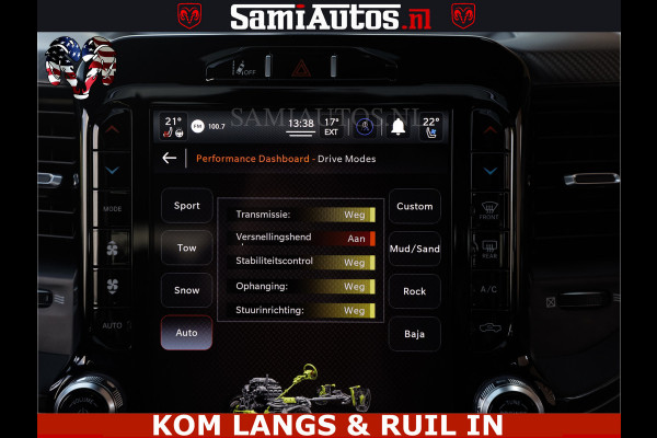 Dodge Ram TRX HELLCAT | 6.2 V8 712PK SUPERCHARGER | FULLY LOADED | CARBON | BLACK ON BLACK | CREW CAB | DUBBELE CABINE | 5 PERSOONS |