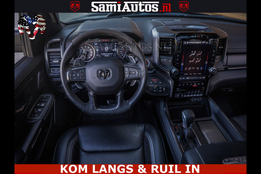Dodge Ram TRX HELLCAT | 6.2 V8 712PK SUPERCHARGER | FULLY LOADED | CARBON | BLACK ON BLACK | CREW CAB | DUBBELE CABINE | 5 PERSOONS |