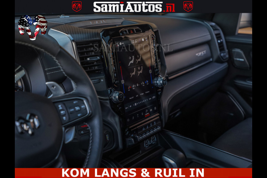 Dodge Ram TRX HELLCAT | 6.2 V8 712PK SUPERCHARGER | FULLY LOADED | CARBON | BLACK ON BLACK | CREW CAB | DUBBELE CABINE | 5 PERSOONS |