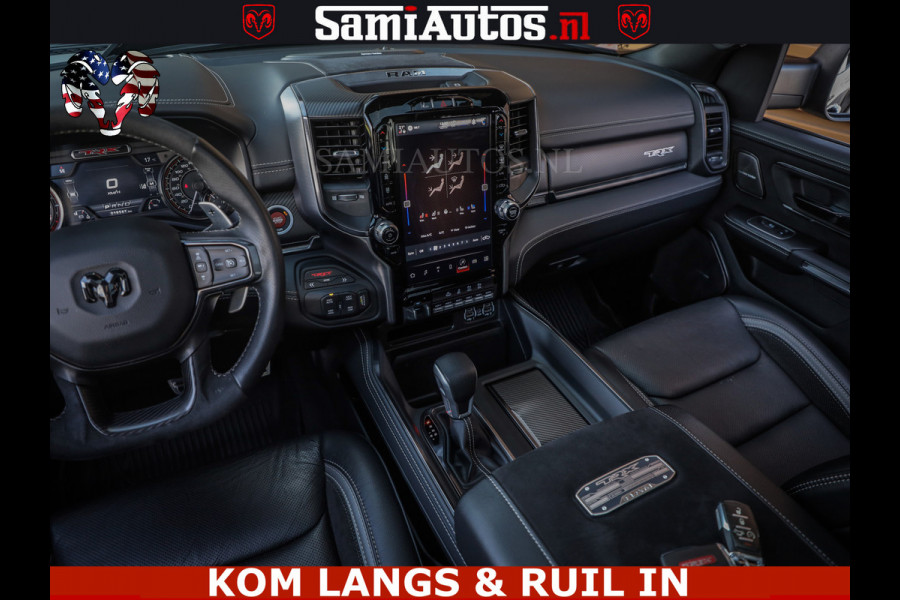 Dodge Ram TRX HELLCAT | 6.2 V8 712PK SUPERCHARGER | FULLY LOADED | CARBON | BLACK ON BLACK | CREW CAB | DUBBELE CABINE | 5 PERSOONS |