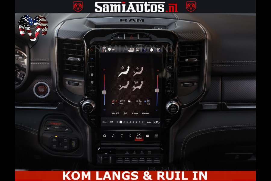 Dodge Ram TRX HELLCAT | 6.2 V8 712PK SUPERCHARGER | FULLY LOADED | CARBON | BLACK ON BLACK | CREW CAB | DUBBELE CABINE | 5 PERSOONS |