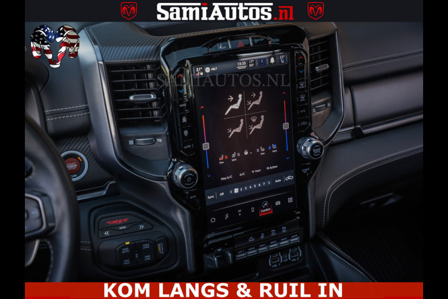 Dodge Ram TRX HELLCAT | 6.2 V8 712PK SUPERCHARGER | FULLY LOADED | CARBON | BLACK ON BLACK | CREW CAB | DUBBELE CABINE | 5 PERSOONS |