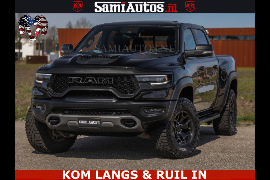 Dodge Ram TRX HELLCAT | 6.2 V8 712PK SUPERCHARGER | FULLY LOADED | CARBON | BLACK ON BLACK | CREW CAB | DUBBELE CABINE | 5 PERSOONS |