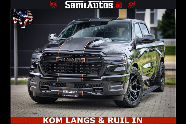 Dodge Ram LIMITED SPORT H.O 540HP 706Nm | Massage + Full Option | De Meest Luxe en Volle Pick-Up in zijn Klasse | Comfortabele Dubbele Cabine met Royale 5 Zitplaatsen | BPM vrij | Nu Leverbaar uit Voorraad | Voorraad Nr 2355 - 5149