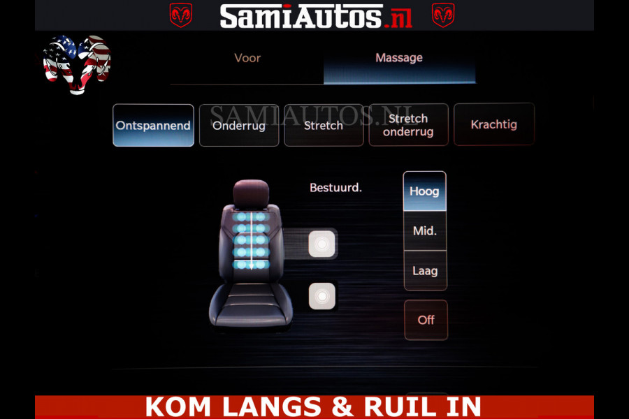 Dodge Ram Limited Night High Output 540HP 706Nm | Massage + Full Option | De Meest Luxe en Volle Pick-Up in zijn Klasse | Comfortabele Dubbele Cabine met Royale 5 Zitplaatsen | BPM vrij | Nu Leverbaar uit Voorraad | Voorraad Nr 2300 - 7689