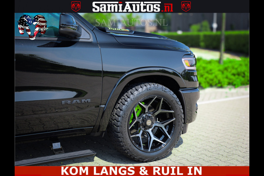 Dodge Ram Limited Night High Output 540HP 706Nm | Massage + Full Option | De Meest Luxe en Volle Pick-Up in zijn Klasse | Comfortabele Dubbele Cabine met Royale 5 Zitplaatsen | BPM vrij | Nu Leverbaar uit Voorraad | Voorraad Nr 2300 - 7689