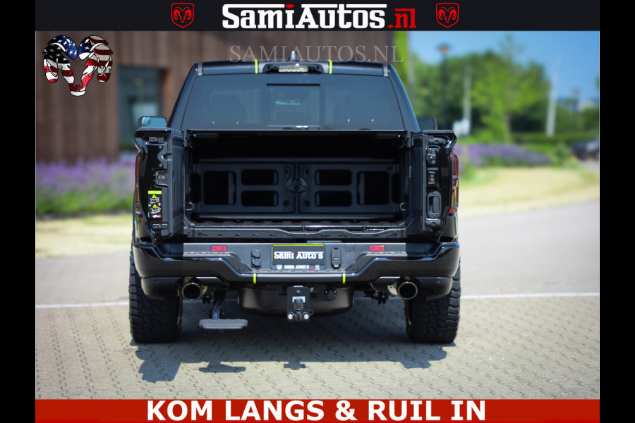Dodge Ram Limited Night High Output 540HP 706Nm | Massage + Full Option | De Meest Luxe en Volle Pick-Up in zijn Klasse | Comfortabele Dubbele Cabine met Royale 5 Zitplaatsen | BPM vrij | Nu Leverbaar uit Voorraad | Voorraad Nr 2300 - 7689