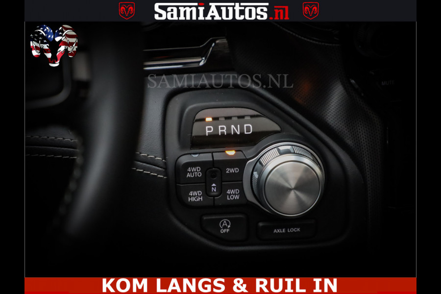 Dodge Ram Limited Night High Output 540HP 706Nm | Massage + Full Option | De Meest Luxe en Volle Pick-Up in zijn Klasse | Comfortabele Dubbele Cabine met Royale 5 Zitplaatsen | BPM vrij | Nu Leverbaar uit Voorraad | Voorraad Nr 2300 - 7689