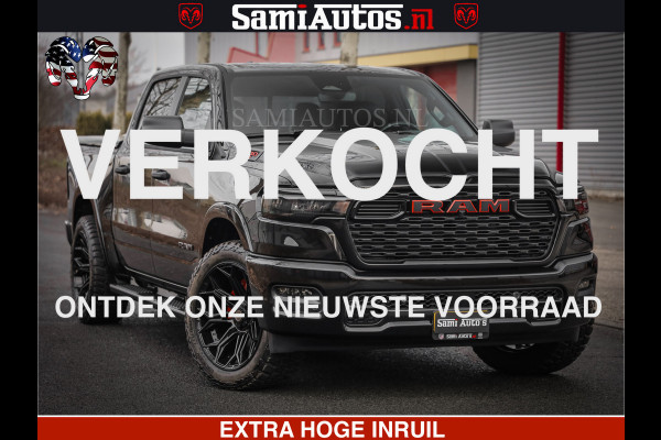 Dodge Ram RS LEDER RODE STIKSELS | 6 PERSOONS | 420Pk 636Nm | Pick-Up | Comfortabele Dubbele Cabine met Royale 6 Zitplaatsen | BPM vrij | Nu Leverbaar uit Voorraad | Voorraad Nr 2217- 2911