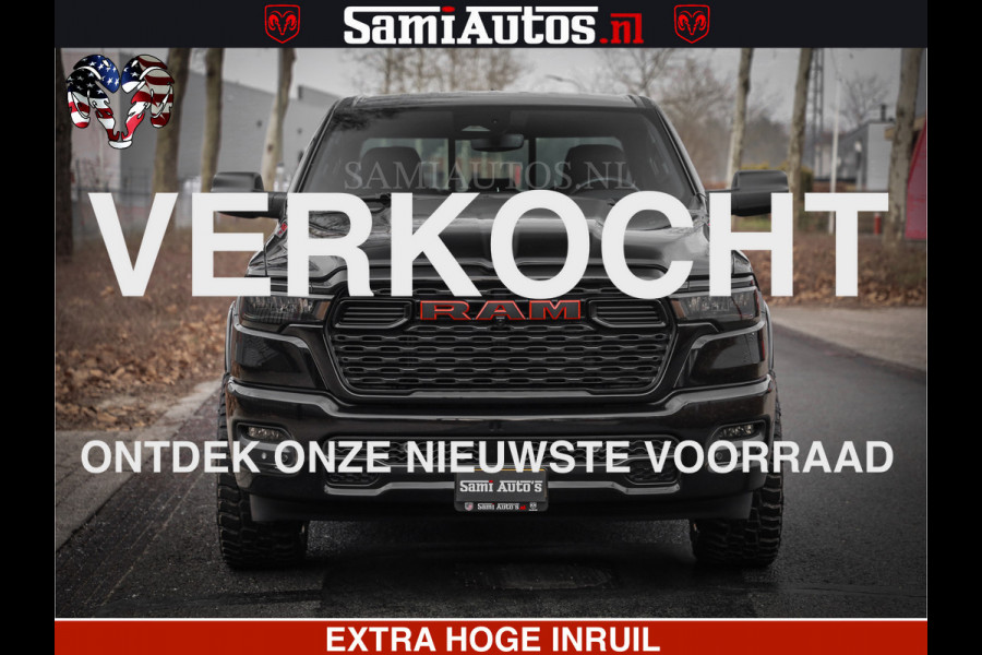 Dodge Ram RS LEDER RODE STIKSELS | 6 PERSOONS | 420Pk 636Nm | Pick-Up | Comfortabele Dubbele Cabine met Royale 6 Zitplaatsen | BPM vrij | Nu Leverbaar uit Voorraad | Voorraad Nr 2217- 2911
