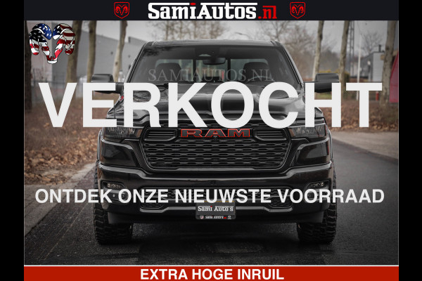 Dodge Ram RS LEDER RODE STIKSELS | 6 PERSOONS | 420Pk 636Nm | Pick-Up | Comfortabele Dubbele Cabine met Royale 6 Zitplaatsen | BPM vrij | Nu Leverbaar uit Voorraad | Voorraad Nr 2217- 2911