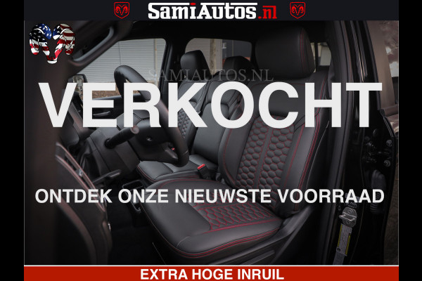 Dodge Ram RS LEDER RODE STIKSELS | 6 PERSOONS | 420Pk 636Nm | Pick-Up | Comfortabele Dubbele Cabine met Royale 6 Zitplaatsen | BPM vrij | Nu Leverbaar uit Voorraad | Voorraad Nr 2217- 2911