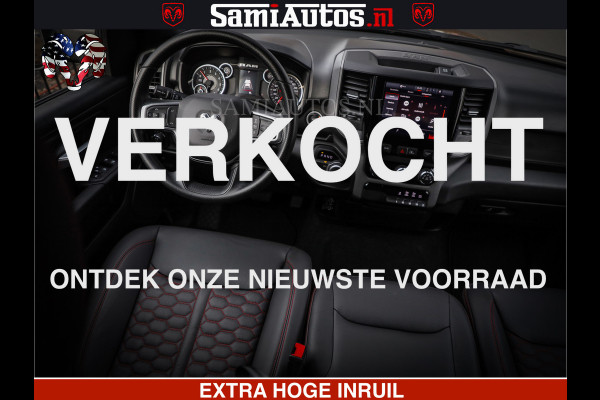 Dodge Ram RS LEDER RODE STIKSELS | 6 PERSOONS | 420Pk 636Nm | Pick-Up | Comfortabele Dubbele Cabine met Royale 6 Zitplaatsen | BPM vrij | Nu Leverbaar uit Voorraad | Voorraad Nr 2217- 2911