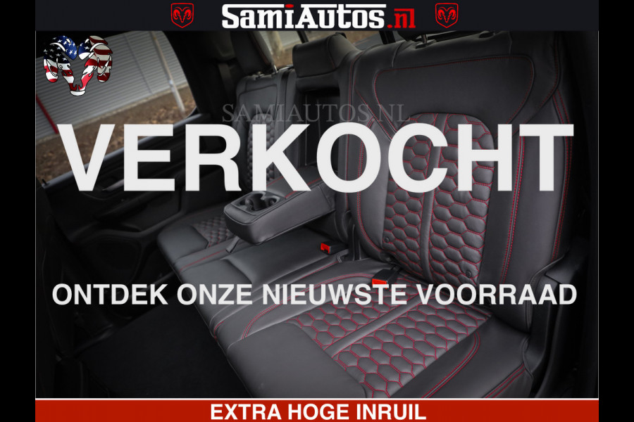 Dodge Ram RS LEDER RODE STIKSELS | 6 PERSOONS | 420Pk 636Nm | Pick-Up | Comfortabele Dubbele Cabine met Royale 6 Zitplaatsen | BPM vrij | Nu Leverbaar uit Voorraad | Voorraad Nr 2217- 2911