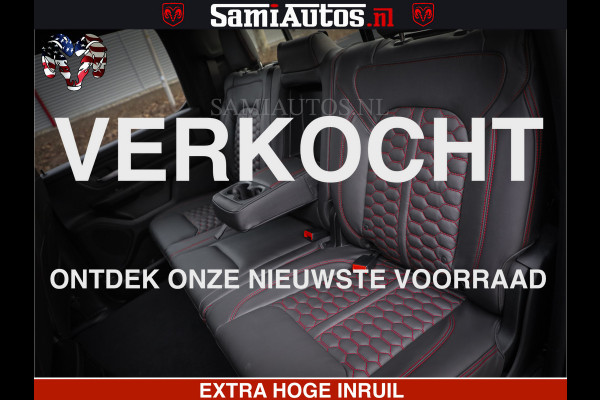 Dodge Ram RS LEDER RODE STIKSELS | 6 PERSOONS | 420Pk 636Nm | Pick-Up | Comfortabele Dubbele Cabine met Royale 6 Zitplaatsen | BPM vrij | Nu Leverbaar uit Voorraad | Voorraad Nr 2217- 2911