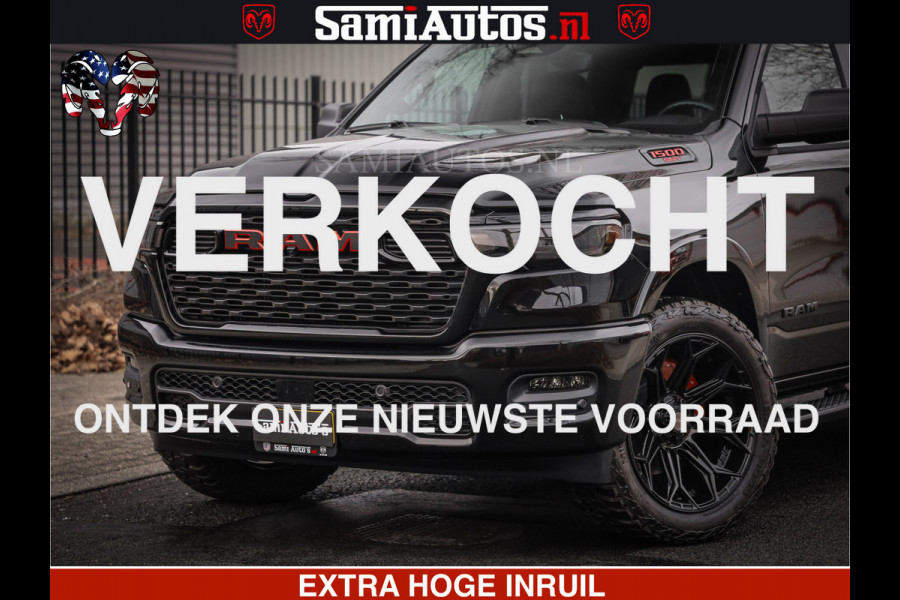 Dodge Ram RS LEDER RODE STIKSELS | 6 PERSOONS | 420Pk 636Nm | Pick-Up | Comfortabele Dubbele Cabine met Royale 6 Zitplaatsen | BPM vrij | Nu Leverbaar uit Voorraad | Voorraad Nr 2217- 2911