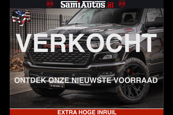 Dodge Ram RS LEDER RODE STIKSELS | 6 PERSOONS | 420Pk 636Nm | Pick-Up | Comfortabele Dubbele Cabine met Royale 6 Zitplaatsen | BPM vrij | Nu Leverbaar uit Voorraad | Voorraad Nr 2217- 2911