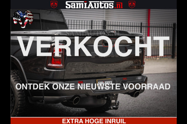 Dodge Ram RS LEDER RODE STIKSELS | 6 PERSOONS | 420Pk 636Nm | Pick-Up | Comfortabele Dubbele Cabine met Royale 6 Zitplaatsen | BPM vrij | Nu Leverbaar uit Voorraad | Voorraad Nr 2217- 2911