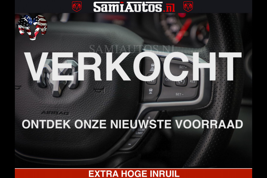Dodge Ram RS LEDER RODE STIKSELS | 6 PERSOONS | 420Pk 636Nm | Pick-Up | Comfortabele Dubbele Cabine met Royale 6 Zitplaatsen | BPM vrij | Nu Leverbaar uit Voorraad | Voorraad Nr 2217- 2911