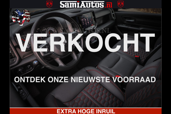 Dodge Ram RS LEDER RODE STIKSELS | 6 PERSOONS | 420Pk 636Nm | Pick-Up | Comfortabele Dubbele Cabine met Royale 6 Zitplaatsen | BPM vrij | Nu Leverbaar uit Voorraad | Voorraad Nr 2217- 2911