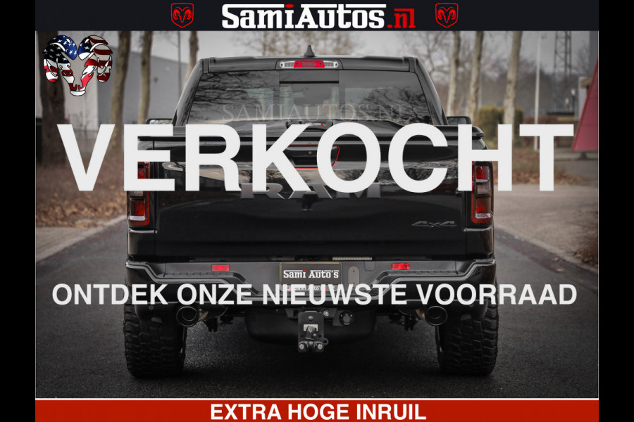 Dodge Ram RS LEDER RODE STIKSELS | 6 PERSOONS | 420Pk 636Nm | Pick-Up | Comfortabele Dubbele Cabine met Royale 6 Zitplaatsen | BPM vrij | Nu Leverbaar uit Voorraad | Voorraad Nr 2217- 2911