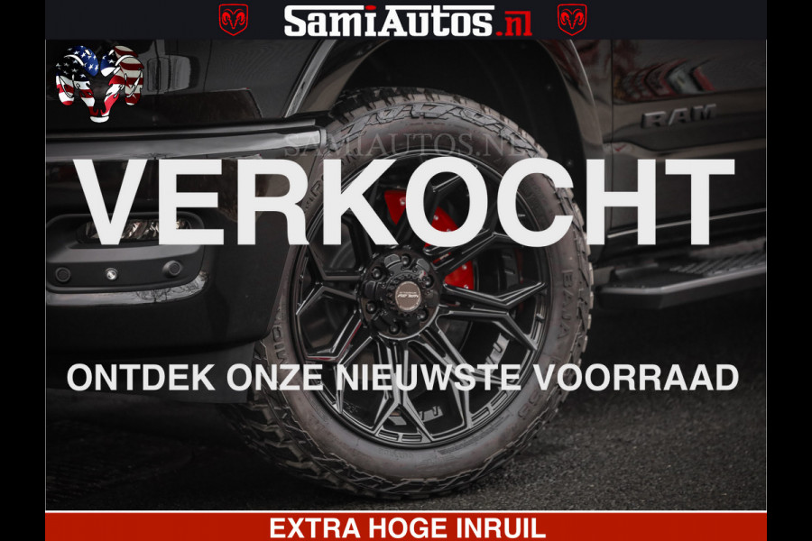 Dodge Ram RS LEDER RODE STIKSELS | 6 PERSOONS | 420Pk 636Nm | Pick-Up | Comfortabele Dubbele Cabine met Royale 6 Zitplaatsen | BPM vrij | Nu Leverbaar uit Voorraad | Voorraad Nr 2217- 2911