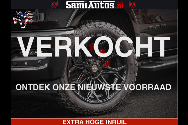 Dodge Ram RS LEDER RODE STIKSELS | 6 PERSOONS | 420Pk 636Nm | Pick-Up | Comfortabele Dubbele Cabine met Royale 6 Zitplaatsen | BPM vrij | Nu Leverbaar uit Voorraad | Voorraad Nr 2217- 2911