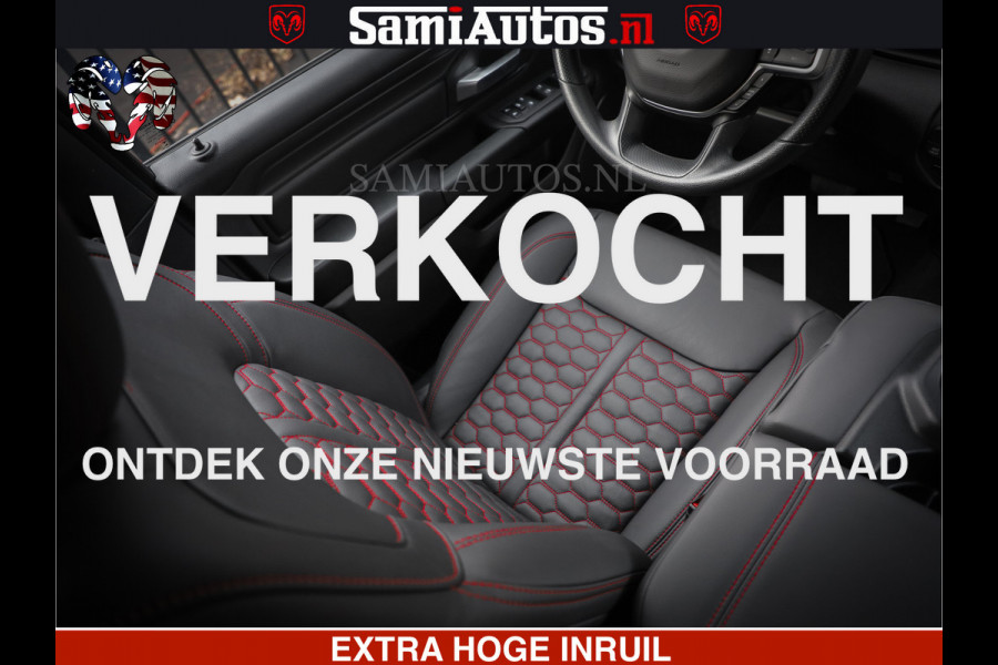 Dodge Ram RS LEDER RODE STIKSELS | 6 PERSOONS | 420Pk 636Nm | Pick-Up | Comfortabele Dubbele Cabine met Royale 6 Zitplaatsen | BPM vrij | Nu Leverbaar uit Voorraad | Voorraad Nr 2217- 2911