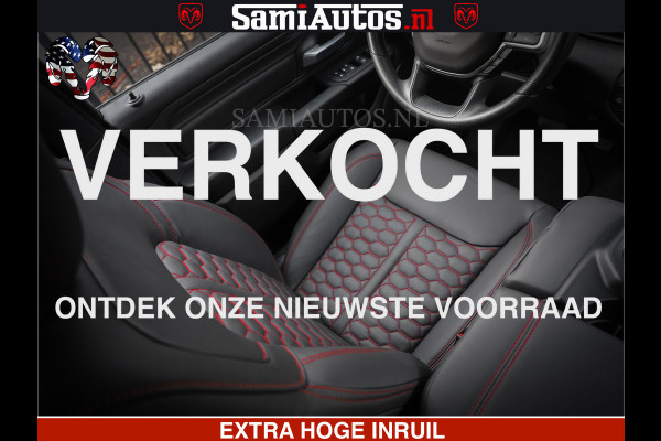Dodge Ram RS LEDER RODE STIKSELS | 6 PERSOONS | 420Pk 636Nm | Pick-Up | Comfortabele Dubbele Cabine met Royale 6 Zitplaatsen | BPM vrij | Nu Leverbaar uit Voorraad | Voorraad Nr 2217- 2911