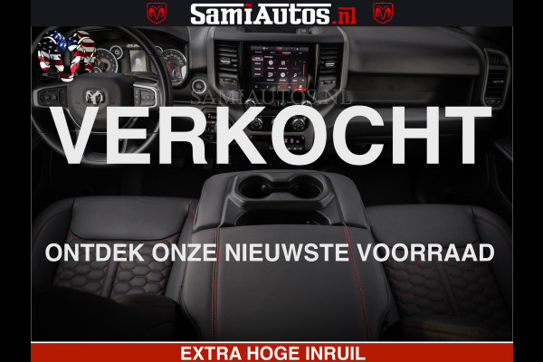 Dodge Ram RS LEDER RODE STIKSELS | 6 PERSOONS | 420Pk 636Nm | Pick-Up | Comfortabele Dubbele Cabine met Royale 6 Zitplaatsen | BPM vrij | Nu Leverbaar uit Voorraad | Voorraad Nr 2217- 2911