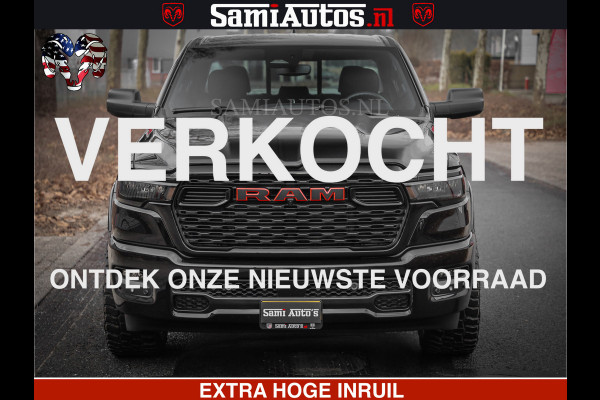 Dodge Ram RS LEDER RODE STIKSELS | 6 PERSOONS | 420Pk 636Nm | Pick-Up | Comfortabele Dubbele Cabine met Royale 6 Zitplaatsen | BPM vrij | Nu Leverbaar uit Voorraad | Voorraad Nr 2217- 2911